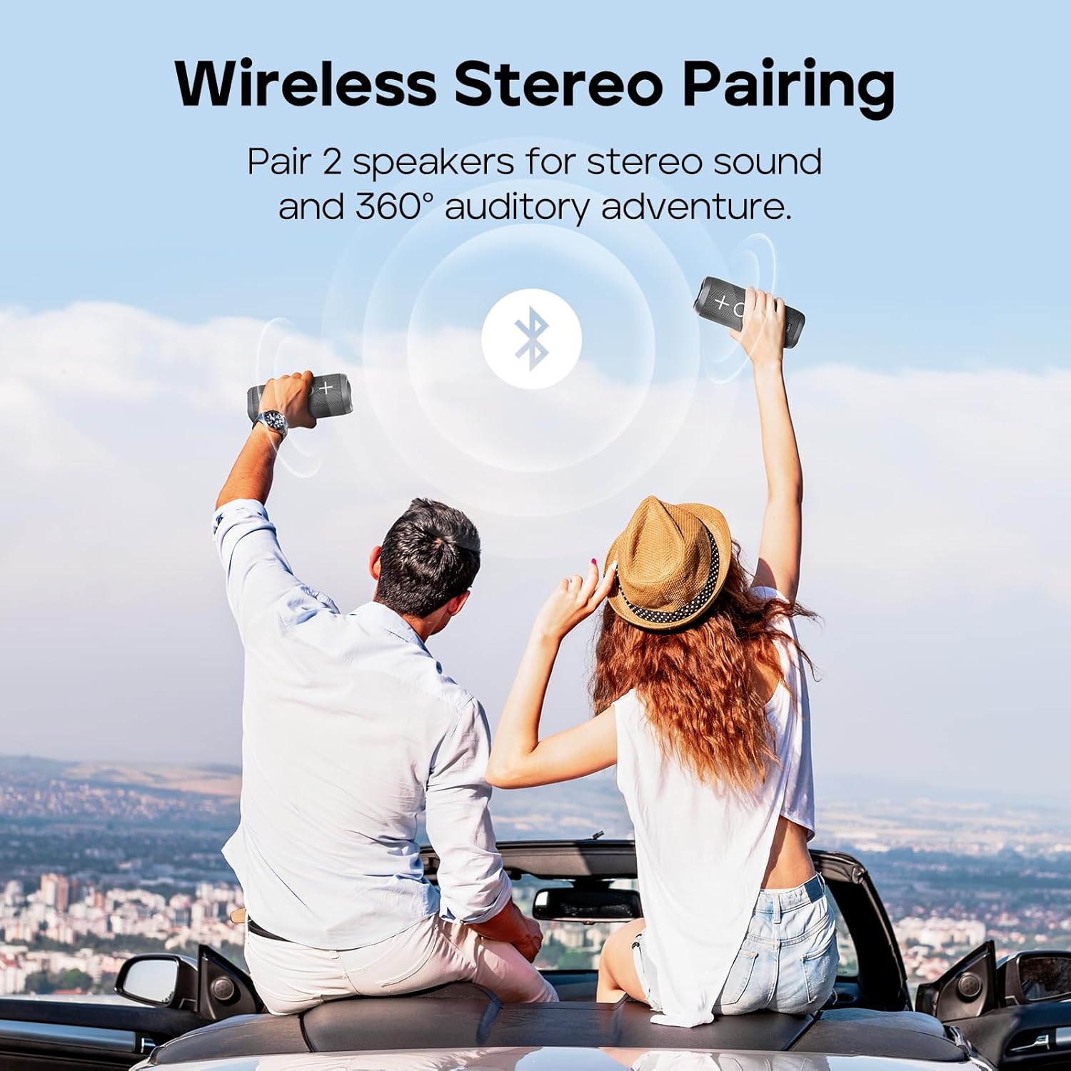 Tribit StormBox 2 Bluetooth Speaker, 34W, 360° Sound, 24H Playtime, Black | IPX7 Waterproof, BT5.3, XBass, Custom EQ, TWS Pairing, Built-in Mic, Portable, Wireless, Outdoor, Home, Beach, Travel, Indoor - Image 3