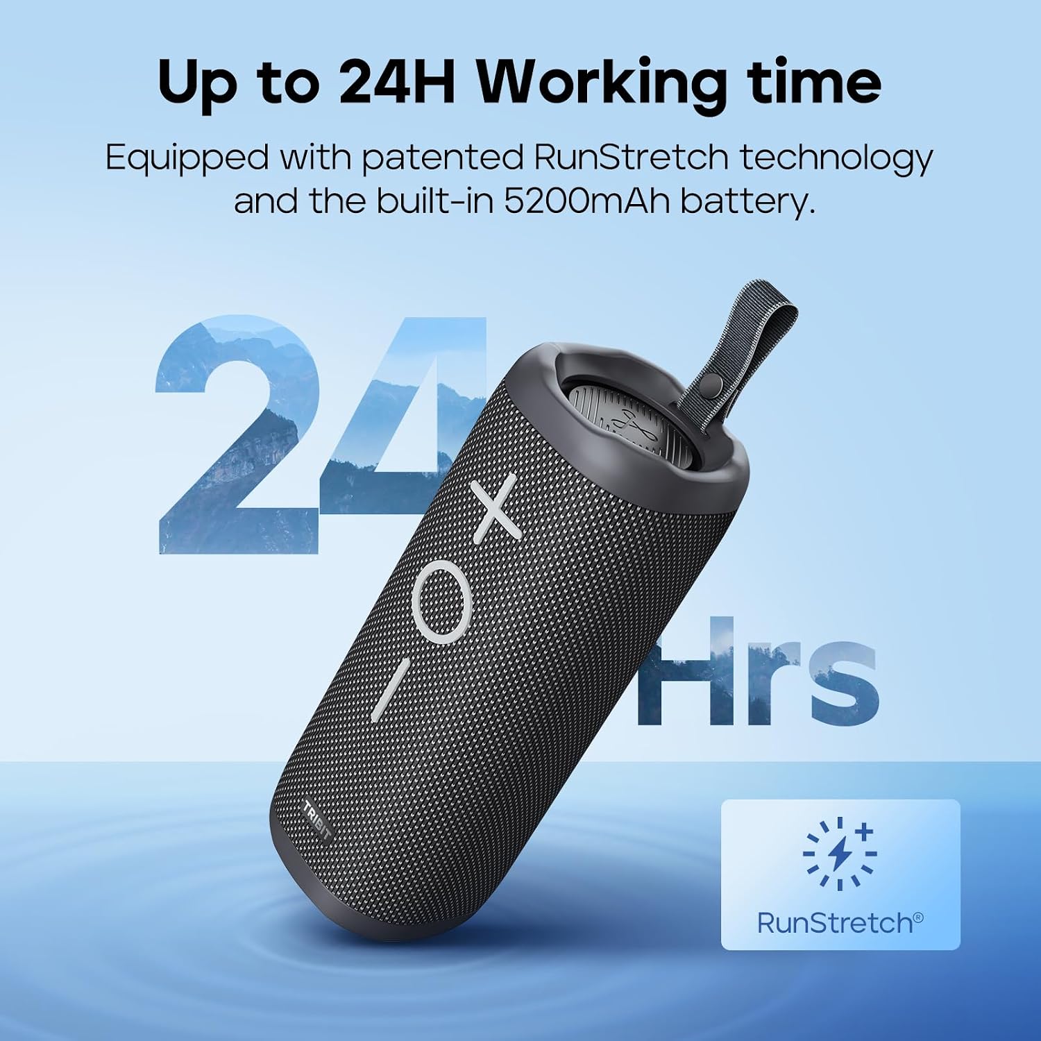 Tribit StormBox 2 Bluetooth Speaker, 34W, 360° Sound, 24H Playtime, Black | IPX7 Waterproof, BT5.3, XBass, Custom EQ, TWS Pairing, Built-in Mic, Portable, Wireless, Outdoor, Home, Beach, Travel, Indoor - Image 7